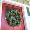 Village Lighting 30" Pre-Lit Winter Frost Christmas Wreath, Clear LED Lights